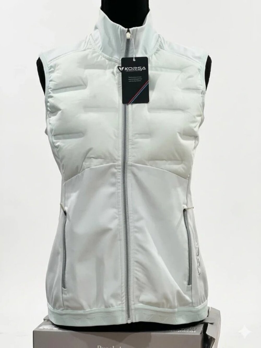 Korsa Aero Fill Run Vest Womens Size S Mint Green Lightweight Padded Running